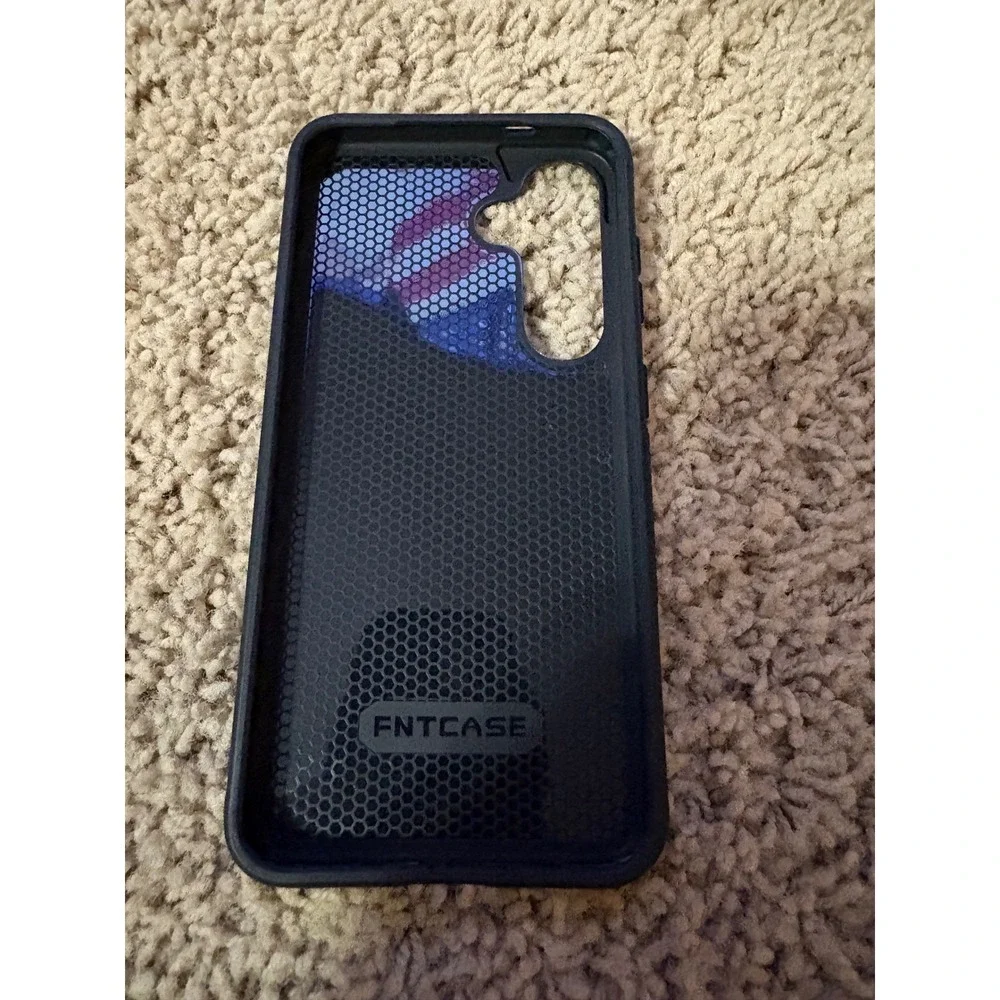 FNTCASE Black Phone Case with‎ Screen Protector for Samsung Galaxy